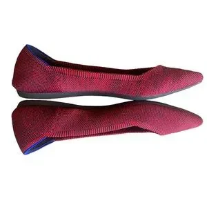 Rothy's Shoes Rothys The Point Crimson Heather Flats Size